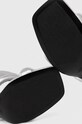 Usnjeni natikači Karl Lagerfeld IKON HEEL KL39005A.0SL srebrna