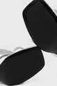 Karl Lagerfeld bőr papucs IKON HEEL KL39005A.0SL ezüst
