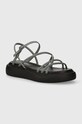 Шкіряні сандалі Vagabond Shoemakers BLENDA платформа сірий 5519.801.30