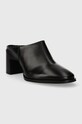 Kožené šľapky Calvin Klein GEO BLOCK MULE 60 HW0HW01844 čierna SS24