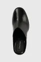 čierna Kožené šľapky Calvin Klein GEO BLOCK MULE 60