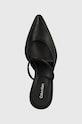 Кожаные шлепанцы Calvin Klein PADDED CURVED STIL MULE PUMP 70 чёрный HW0HW01991