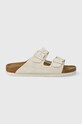 Замшеві шльопанці Birkenstock Arizona віденський бежевий 1026842