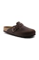 Birkenstock papuci din nubuc Boston SFB 159713 maro SS24