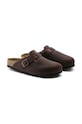 Birkenstock papuci din nubuc Boston SFB maro 159713