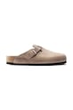 Natikače od nubuk kože Birkenstock Boston SFB bez potpetice bež 1019484