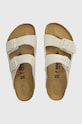 Birkenstock klapki zamszowe Arizona 1026817.White beżowy SS24