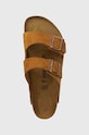 Semišové pantofle Birkenstock Arizona hnědá 1027082