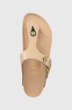 Δερμάτινες σαγιονάρες Birkenstock Gizeh μπεζ 1026572