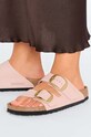 Birkenstock klapki nubukowe Arizona Big Buckle 1026559