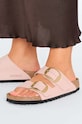 Birkenstock klapki nubukowe Arizona Big Buckle 1026583
