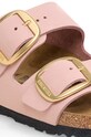 Obuwie Birkenstock klapki nubukowe Arizona Big Buckle 1026583 różowy