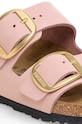 Obuwie Birkenstock klapki nubukowe Arizona Big Buckle 1026583 różowy
