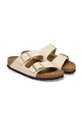 Birkenstock klapki nubukowe Arizona beżowy 1026711