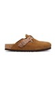 Замшевые шлепанцы Birkenstock Boston венский коричневый 1026713