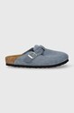 Παντόφλες σουέτ Birkenstock Boston 1026659 μπλε SS24
