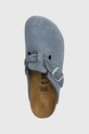 Παντόφλες σουέτ Birkenstock Boston μπλε 1026659