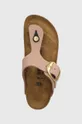 rózsaszín Birkenstock flip-flop velúrból Gizeh Big Buckle