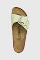 Kožené šľapky Birkenstock Madrid Big Buckle zelená 1026564