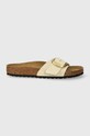 Birkenstock bőr papucs Madrid Big Buckle nappa bőr bézs 1026574