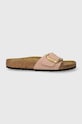 Birkenstock klapki nubukowe Madrid Big Buckle pozostałe różowy 1026943