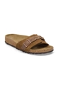 Παντόφλες σουέτ Birkenstock Oita Braided καφέ