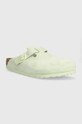 Semišové šľapky Birkenstock Boston 1026774.FadedLime zelená SS24
