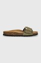 Barbour klapki zamszowe Benton płaski zielony LFO0710OL12