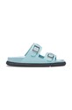 Birkenstock infradito in pelle St Barths pelle fiore blu 1026418
