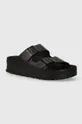 negru Birkenstock slapi de piele BIRKENSTOCK X PAPILLIO Arizona Platform Exq De femei