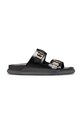 Birkenstock klapki skórzane St Barths płaski czarny 1025245