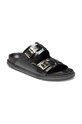 Birkenstock klapki skórzane St Barths 1025245 czarny SS24