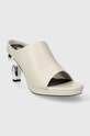 Karl Lagerfeld klapki skórzane IKON HEEL KL39004.011 biały SS24