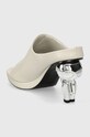 Obuwie Karl Lagerfeld klapki skórzane IKON HEEL KL39004.011 biały