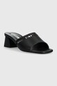 Karl Lagerfeld slapi de piele PLAZA KL32405.000 negru SS25