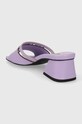 Obuwie Karl Lagerfeld klapki skórzane PLAZA KL32405.0VP fioletowy