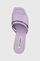 Karl Lagerfeld klapki skórzane PLAZA fioletowy KL32405.0VP