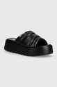 Karl Lagerfeld Jeans papuci KLJ WEDGE platformă negru KLJ87900.000