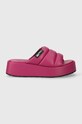 Karl Lagerfeld Jeans klapki KLJ WEDGE KLJ87900.0FP fioletowy SS24