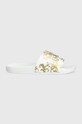 Versace Jeans Couture ciabatte slide Shelly flat bianco 76VA3SQ3.ZS365.G03