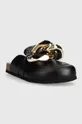 JW Anderson leather sliders Chain Loafer black
