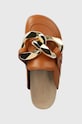 JW Anderson infradito in pelle Chain Loafer marrone ANW35004E.509