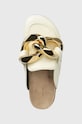 Kožne natikače JW Anderson Chain Loafer bež ANW35004E.101