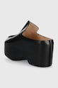 Obuv Kožené šľapky JW Anderson Platform Clog ANW42000A.999 čierna