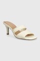 Pantofle Tommy Hilfiger SPORTY LEATHER MULE sloupkový béžová FW0FW07640