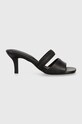 Шльопанці Tommy Hilfiger SPORTY LEATHER MULE FW0FW07640 чорний SS24