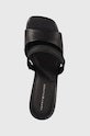 Tommy Hilfiger papuci SPORTY LEATHER MULE negru FW0FW07640