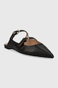 Кожаные шлепанцы Tommy Hilfiger TH POINTY LEATHER MULE FW0FW07722 чёрный SS24