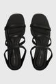 Kožne natikače Tommy Hilfiger TH STRAP LEATHER MID HEEL FW0FW07731 crna SS24
