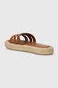 Взуття Шкіряні шльопанці Tommy Hilfiger AUTHENTIC FLAT LTHR ESPADRILLE FW0FW07745 коричневий